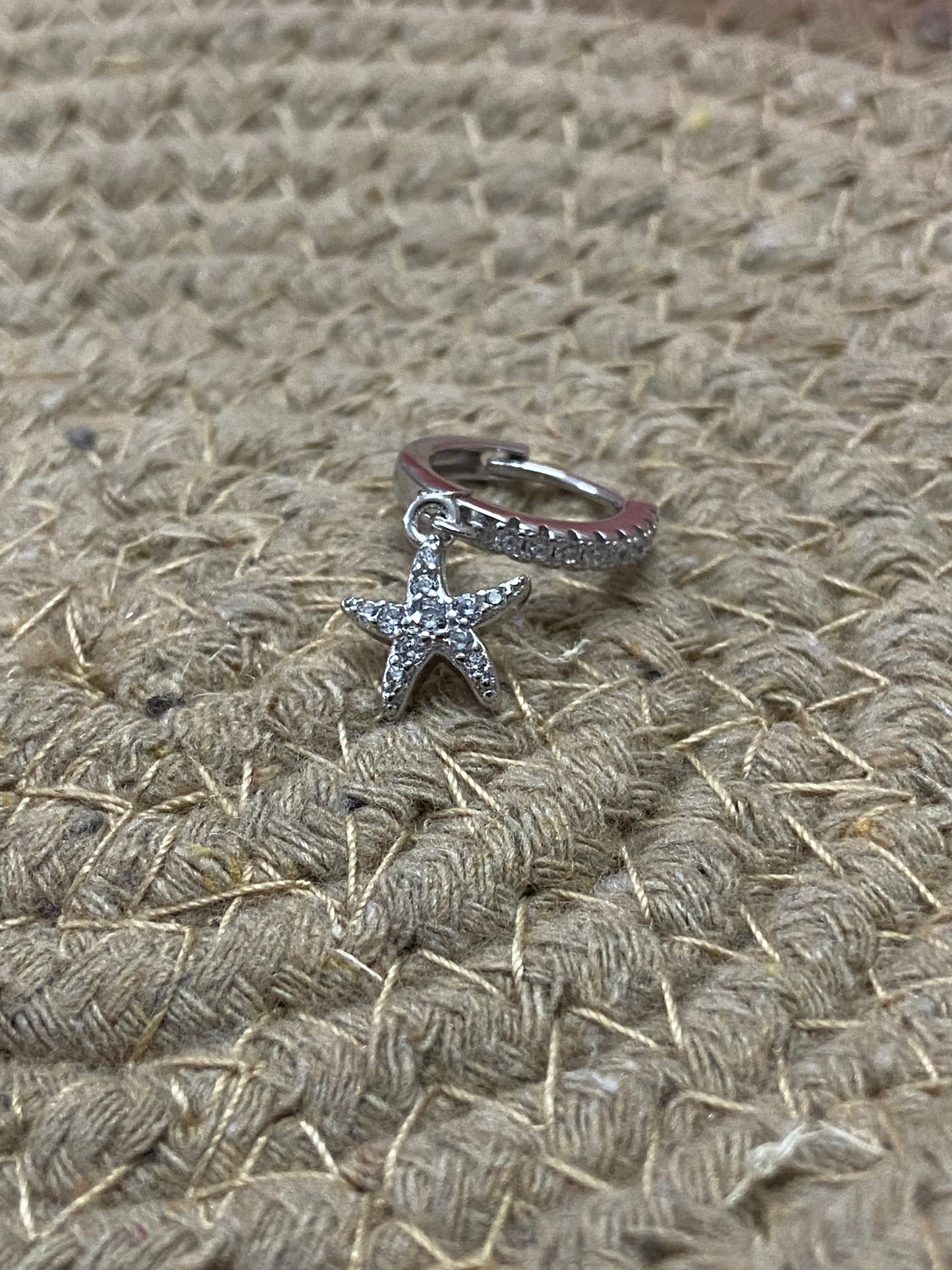 Superstar Hoop Earrings Pair | 92.5 Pure Sterling Silver | With AD Work