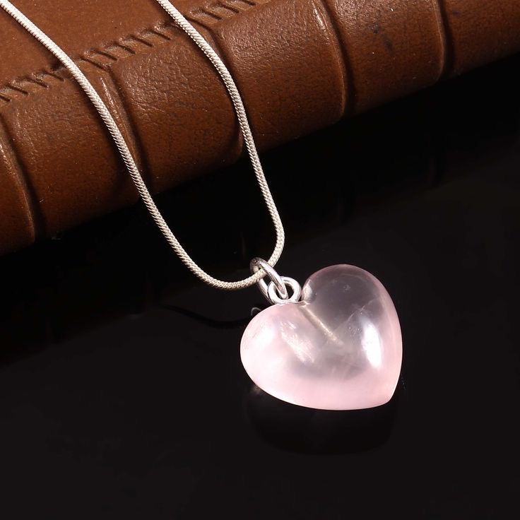 Rose Quartz Natural Handcrafted Pendant | Relationships | Unisex