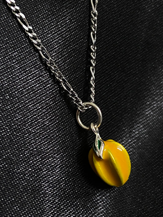 Minimal Fruit Italian Pendant | 92.5 Pure Stamped Sterling Silver | With AD Work