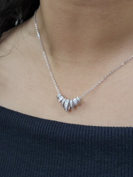 Croissant Pendant | 92.5 Pure Stamped Sterling Silver | With AD Work