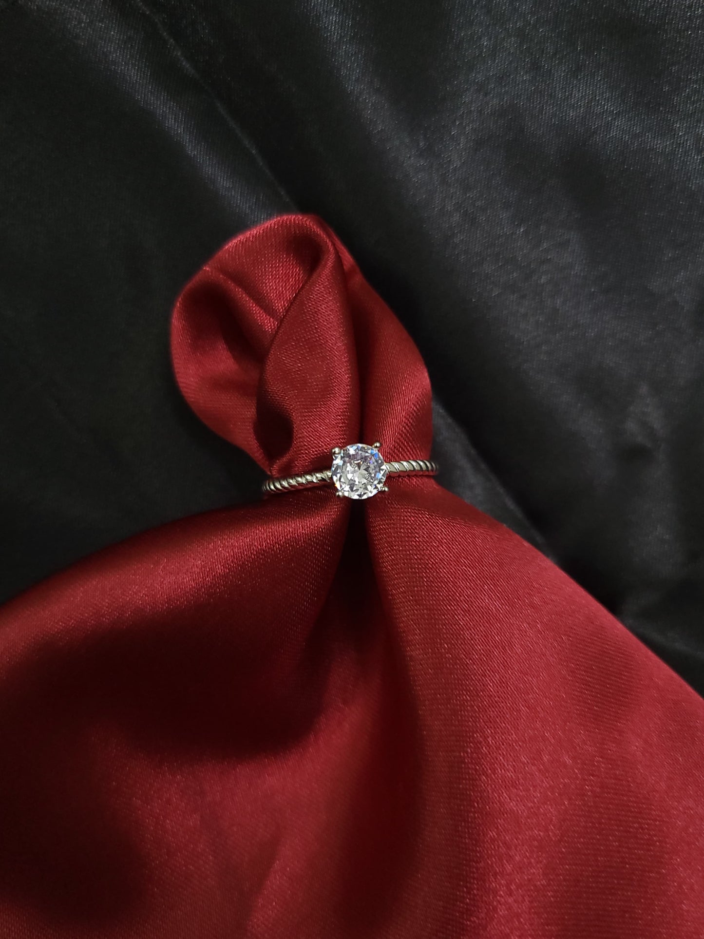 Classic Touch Ring | 92.5 Pure Stamped Sterling Silver | with AD