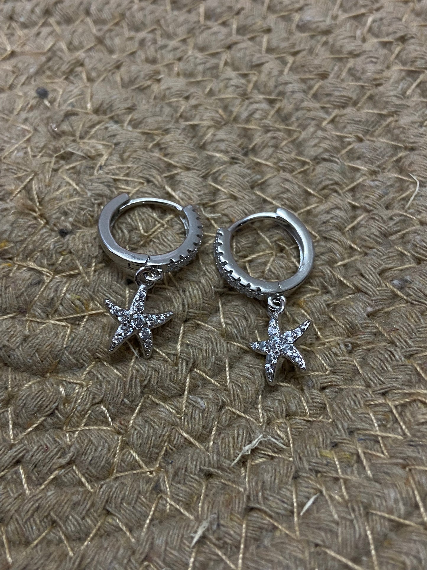 Superstar Hoop Earrings Pair | 92.5 Pure Sterling Silver | With AD Work