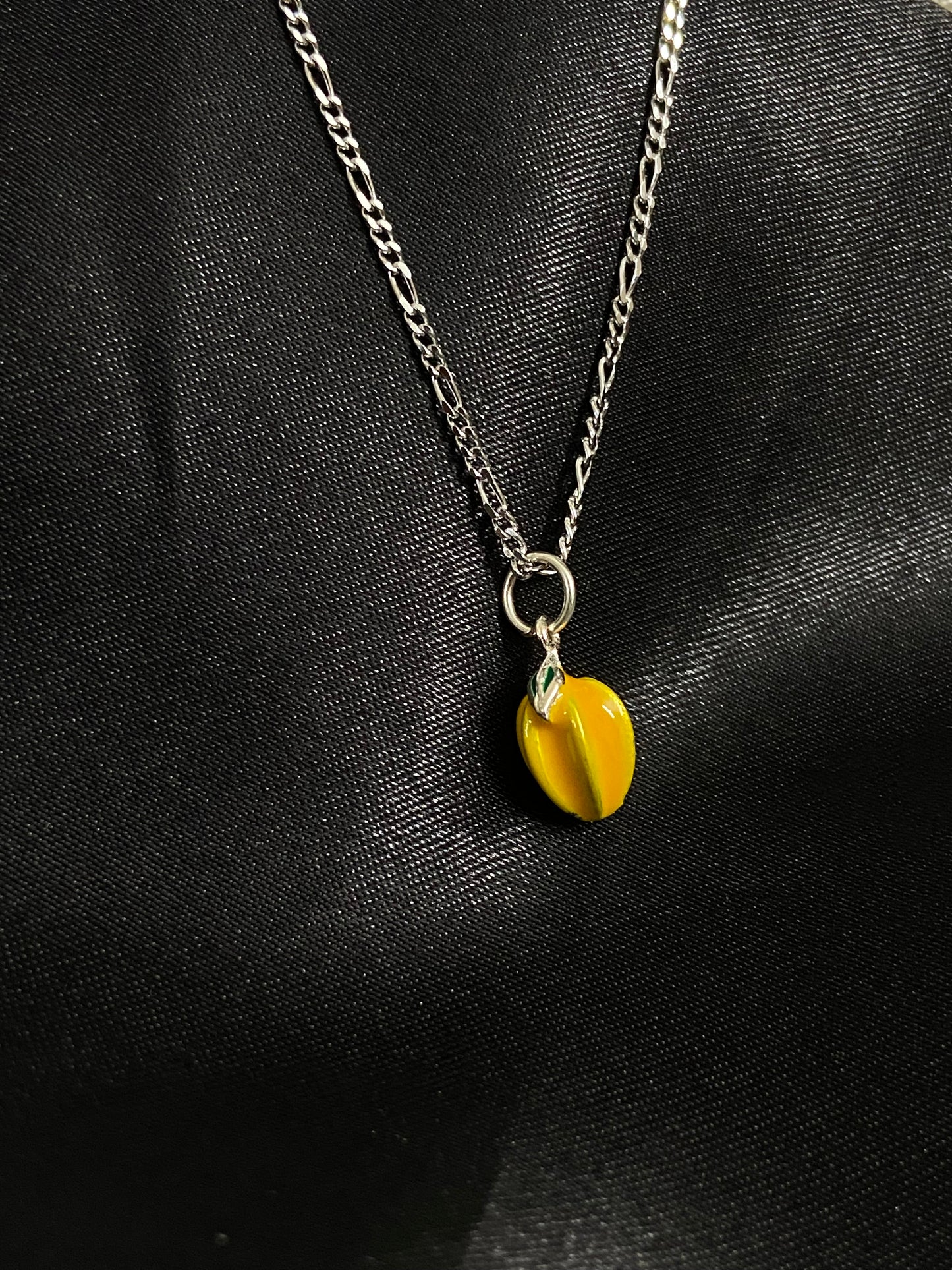 Minimal Fruit Italian Pendant | 92.5 Pure Stamped Sterling Silver | With AD Work