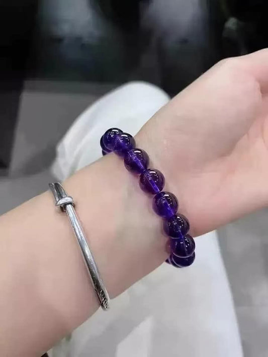 Amethyst Natural Round Handcrafted 8mm Bracelet | Positivity and Spirituality | Unisex