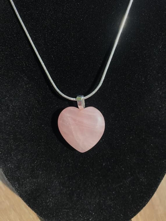 Rose Quartz Natural Handcrafted Pendant | Relationships | Unisex