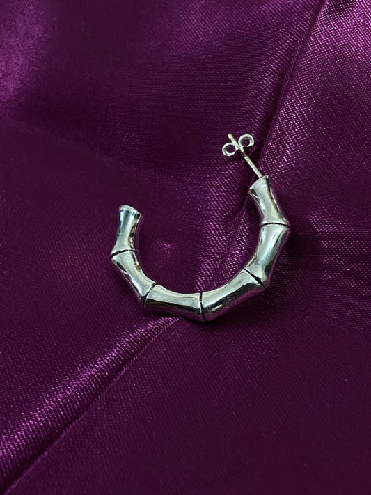 SkeleHoops Earrings | 92.5 Pure Stamped Sterling Silver