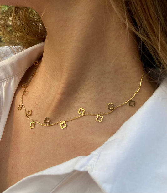 Minimalist Clover Chain | Anti-Tarnish | Hypoallergenic | Waterproof