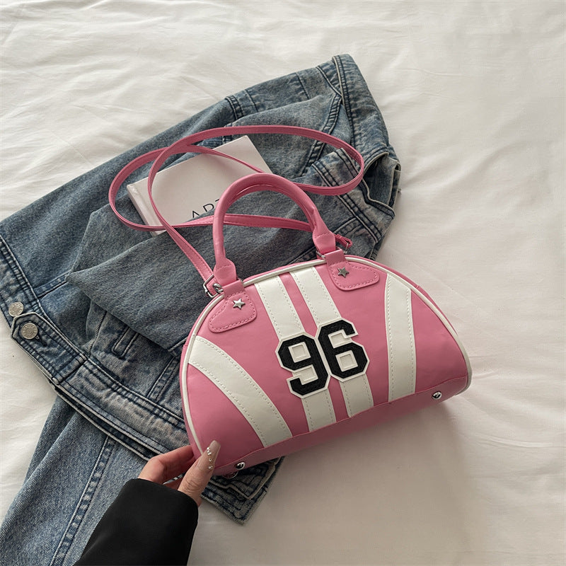 American Sports Hot Girl Style Women's Bag Internet Celebrity Trendy Bowling Handbag Fashion Cross-Border Casual Shoulder Crossbody Bag