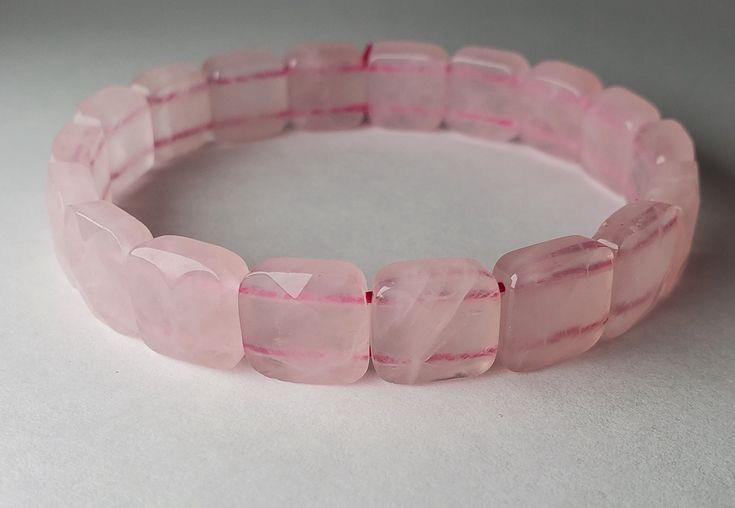 Rose Quartz 10x Attraction Natural Pyramid Handcrafted Bracelet | Relationships | Unisex