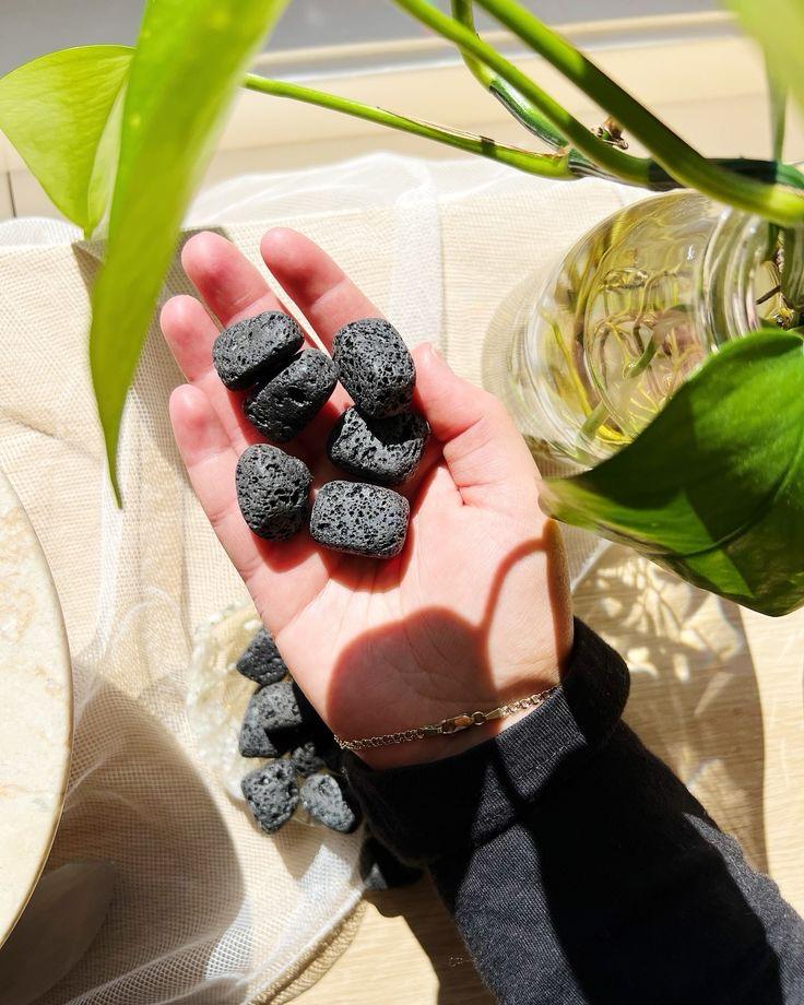 Lava Rock Natural Stone Round Bracelet | Healing and Energy Handmade 8mm Bracelet | Unisex