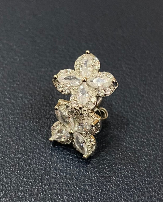 Clovera Lucky Earring 🍀 | 92.5 Pure Sterling Silver | With AD Work