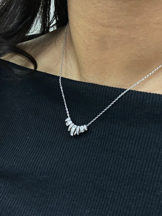 Croissant Pendant | 92.5 Pure Stamped Sterling Silver | With AD Work