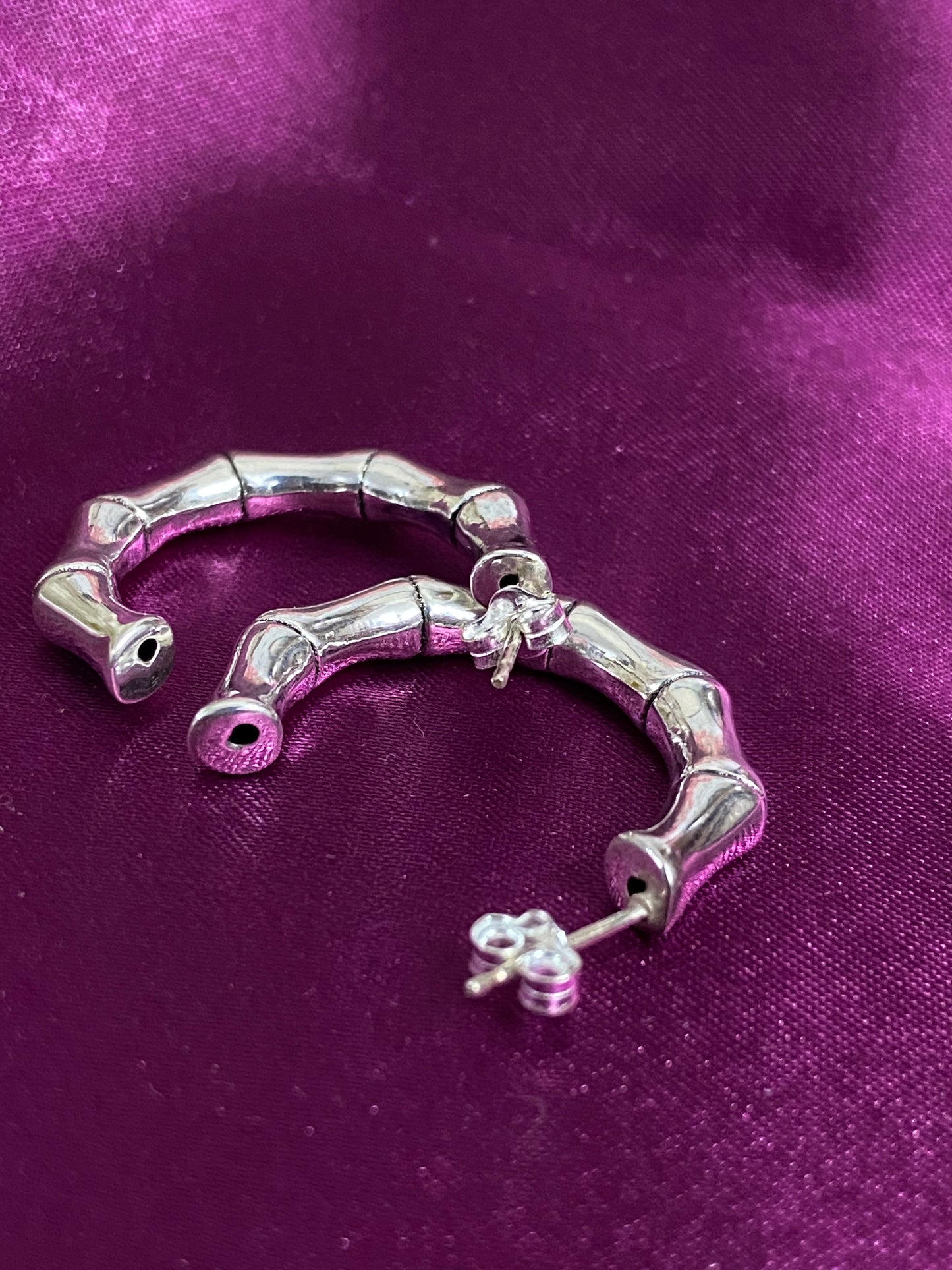 SkeleHoops Earrings | 92.5 Pure Stamped Sterling Silver
