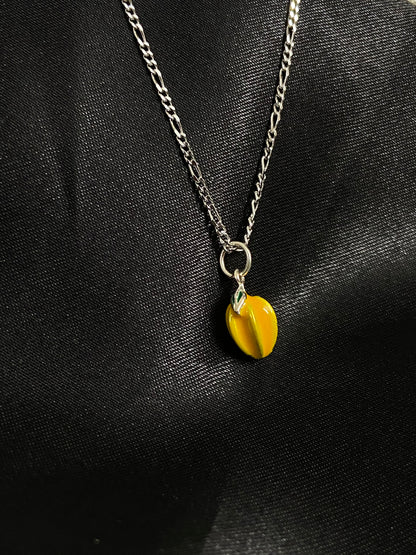 Minimal Fruit Italian Pendant | 92.5 Pure Stamped Sterling Silver | With AD Work