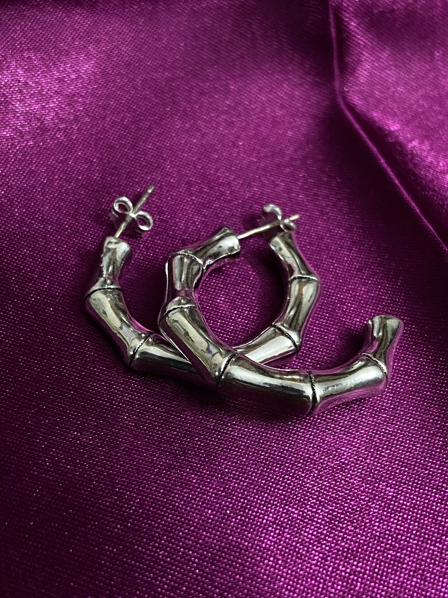 SkeleHoops Earrings | 92.5 Pure Stamped Sterling Silver