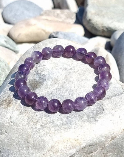 Amethyst Natural Round Handcrafted 8mm Bracelet | Positivity and Spirituality | Unisex