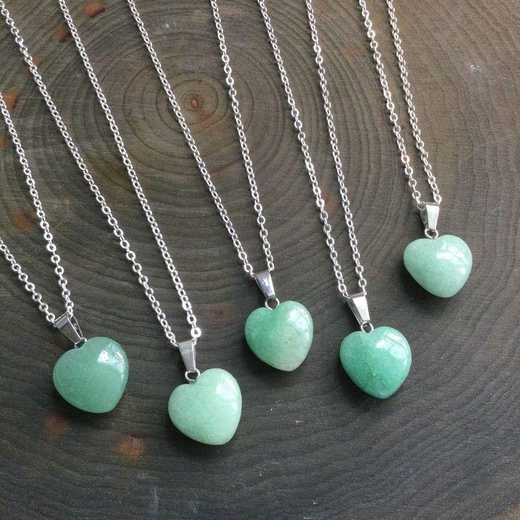 Green Aventurine Heart Pendant| Wealth and Abundance Handmade Pendant | Unisex