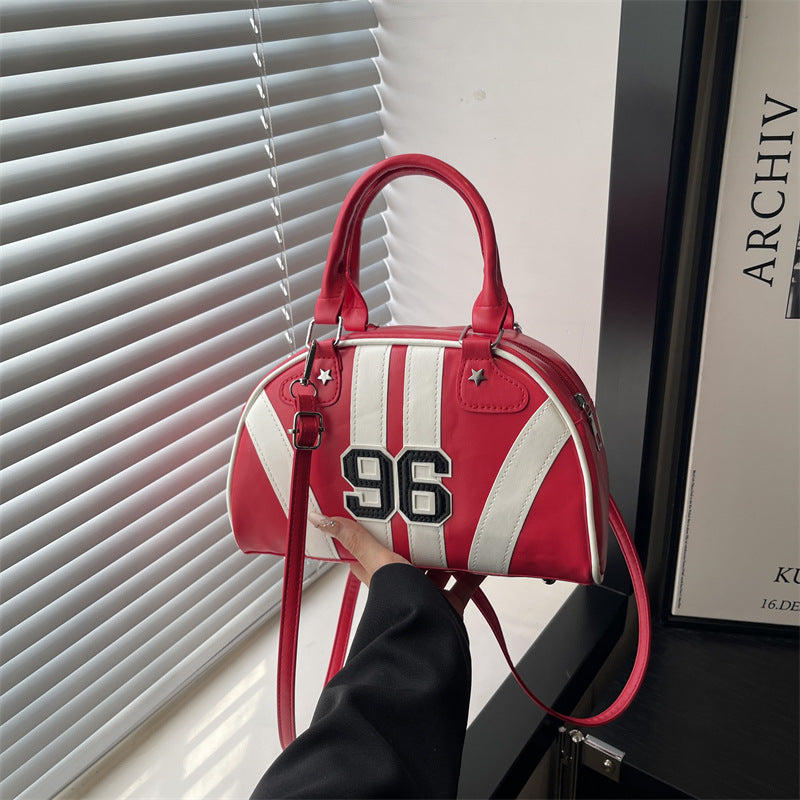 American Sports Hot Girl Style Women's Bag Internet Celebrity Trendy Bowling Handbag Fashion Cross-Border Casual Shoulder Crossbody Bag