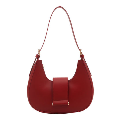 Fashionable Simple Solid Color Casual Small Bag Women's 2025 Summer New All-match Handbag Commuter Shoulder Underarm Bag