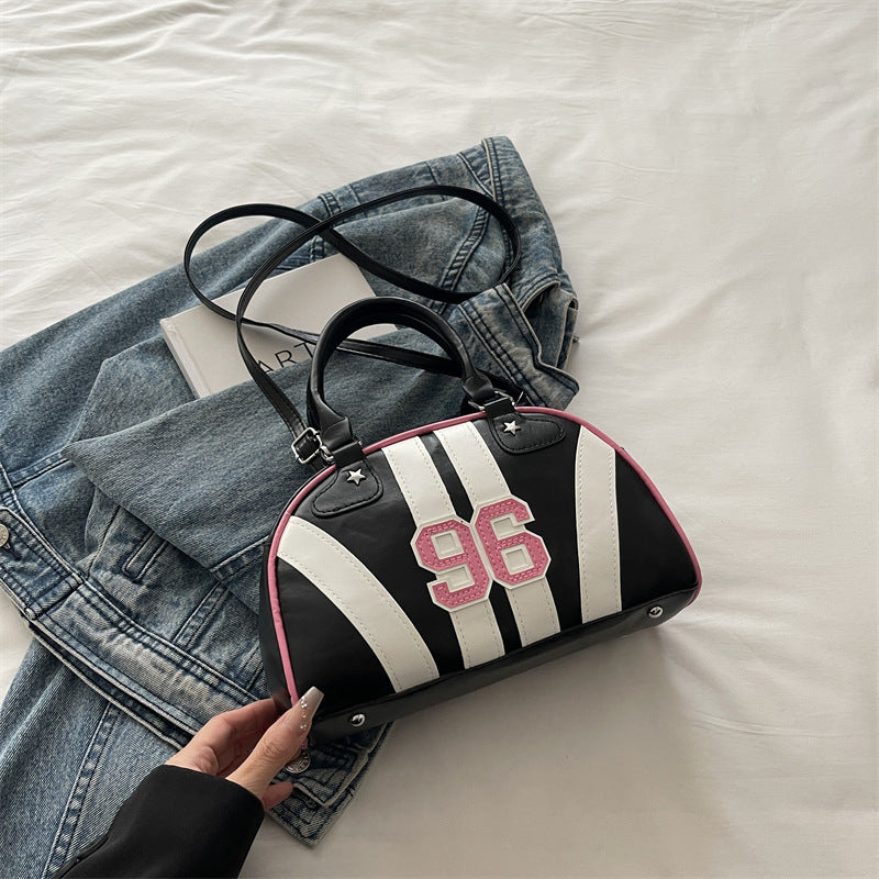 American Sports Hot Girl Style Women's Bag Internet Celebrity Trendy Bowling Handbag Fashion Cross-Border Casual Shoulder Crossbody Bag