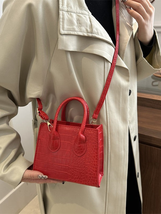 Crossbody Casual Stylish Shoulder Bag, Simple Versatile Storage Retro Handbag, Gift Small Square Bag