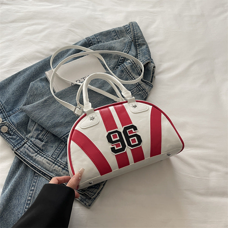 American Sports Hot Girl Style Women's Bag Internet Celebrity Trendy Bowling Handbag Fashion Cross-Border Casual Shoulder Crossbody Bag