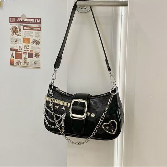 Sunlight Desire Original Sweet and Spicy Bag Chain Sweet Cool Girl Y2K Niche Design Millennial Hot Girl Crescent Underarm Summer