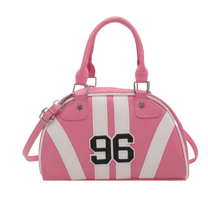 American Sports Hot Girl Style Women's Bag Internet Celebrity Trendy Bowling Handbag Fashion Cross-Border Casual Shoulder Crossbody Bag