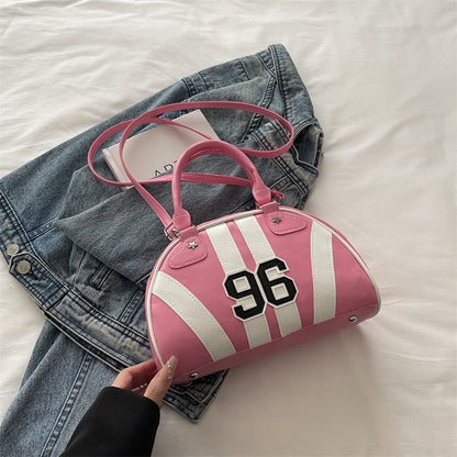 American Sports Hot Girl Style Women's Bag Internet Celebrity Trendy Bowling Handbag Fashion Cross-Border Casual Shoulder Crossbody Bag