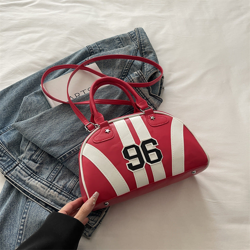 American Sports Hot Girl Style Women's Bag Internet Celebrity Trendy Bowling Handbag Fashion Cross-Border Casual Shoulder Crossbody Bag