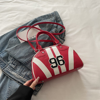 American Sports Hot Girl Style Women's Bag Internet Celebrity Trendy Bowling Handbag Fashion Cross-Border Casual Shoulder Crossbody Bag