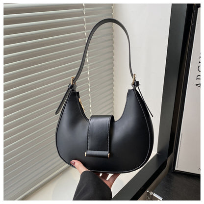 Fashionable Simple Solid Color Casual Small Bag Women's 2025 Summer New All-match Handbag Commuter Shoulder Underarm Bag
