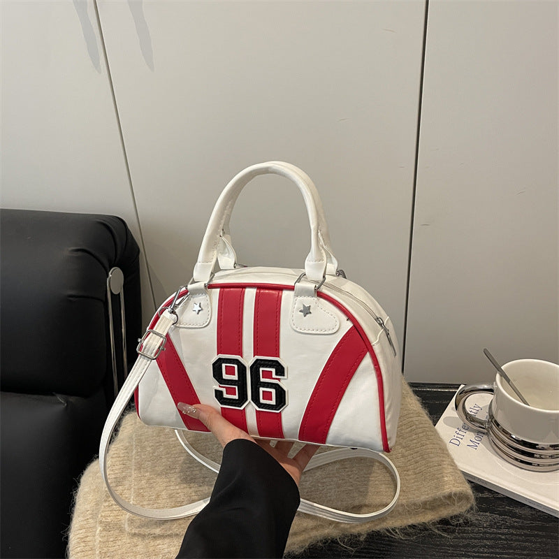 American Sports Hot Girl Style Women's Bag Internet Celebrity Trendy Bowling Handbag Fashion Cross-Border Casual Shoulder Crossbody Bag