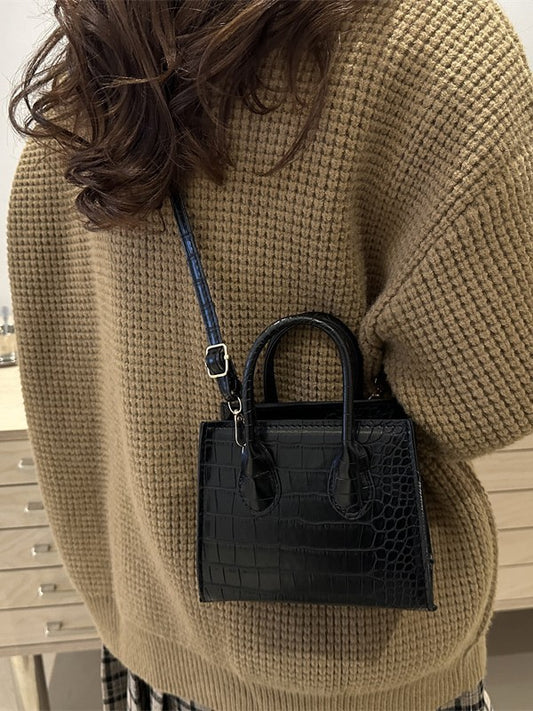 Crossbody Casual Stylish Shoulder Bag, Simple Versatile Storage Retro Handbag, Gift Small Square Bag