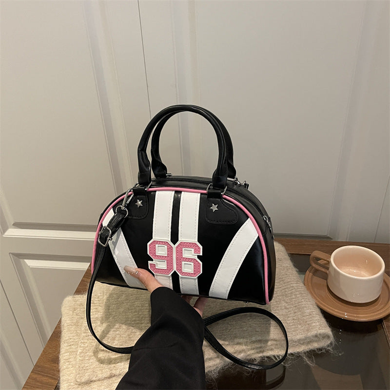 American Sports Hot Girl Style Women's Bag Internet Celebrity Trendy Bowling Handbag Fashion Cross-Border Casual Shoulder Crossbody Bag