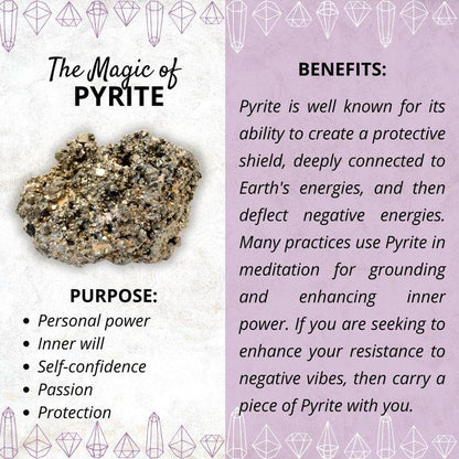 Pyrite Mineral 10x Attraction Natural Round Handmade 8mm Bracelet | Wealth & Protection | Unisex