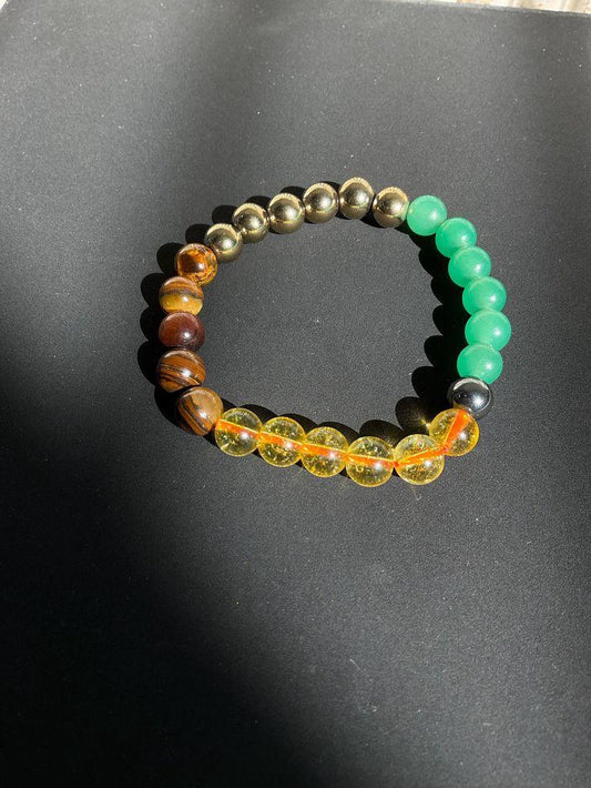 Wealth Puller Natural Round Handmade 8mm Bracelet  | Prosperity and Financial Success | Unisex